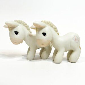 Precious Moments Nativity Donkey Figurines 1980, 1981 E-5621 Set of 2